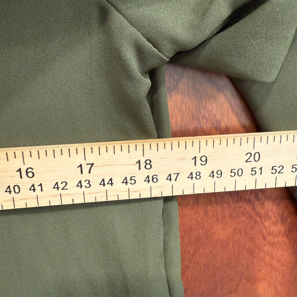 Top Fashion New York Olive Green Blouse Long Sleeve Chain Detail Plus Size - Picture 7 of 7